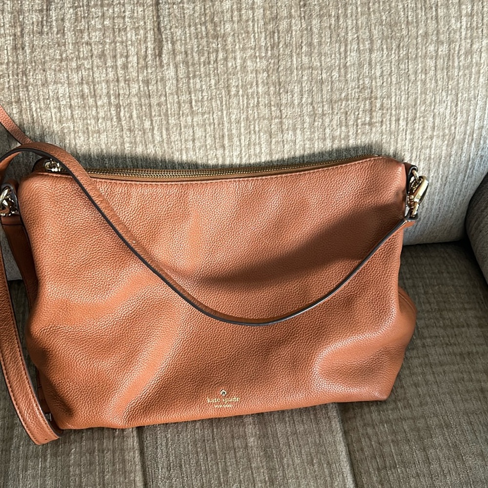 Kate Spade burnt orange pebble leather mulberry Street version shoulder bag - Picture 4 of 11